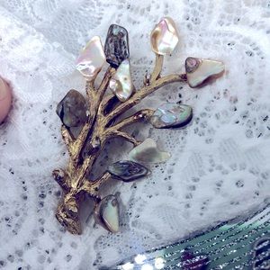 Vintage Abalone Shell Brooch 💙